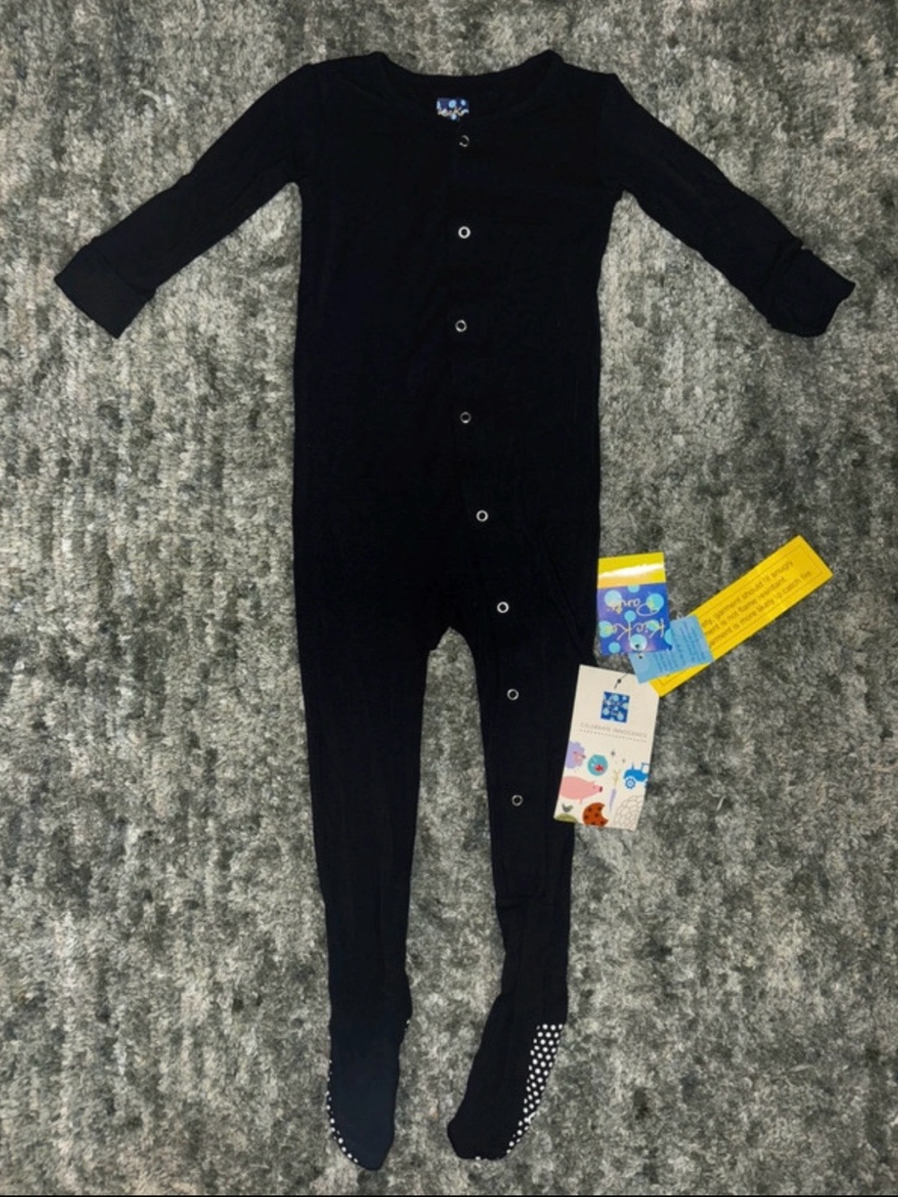 Kickee Pants Black Footed One-Piece Size 2T with Snaps